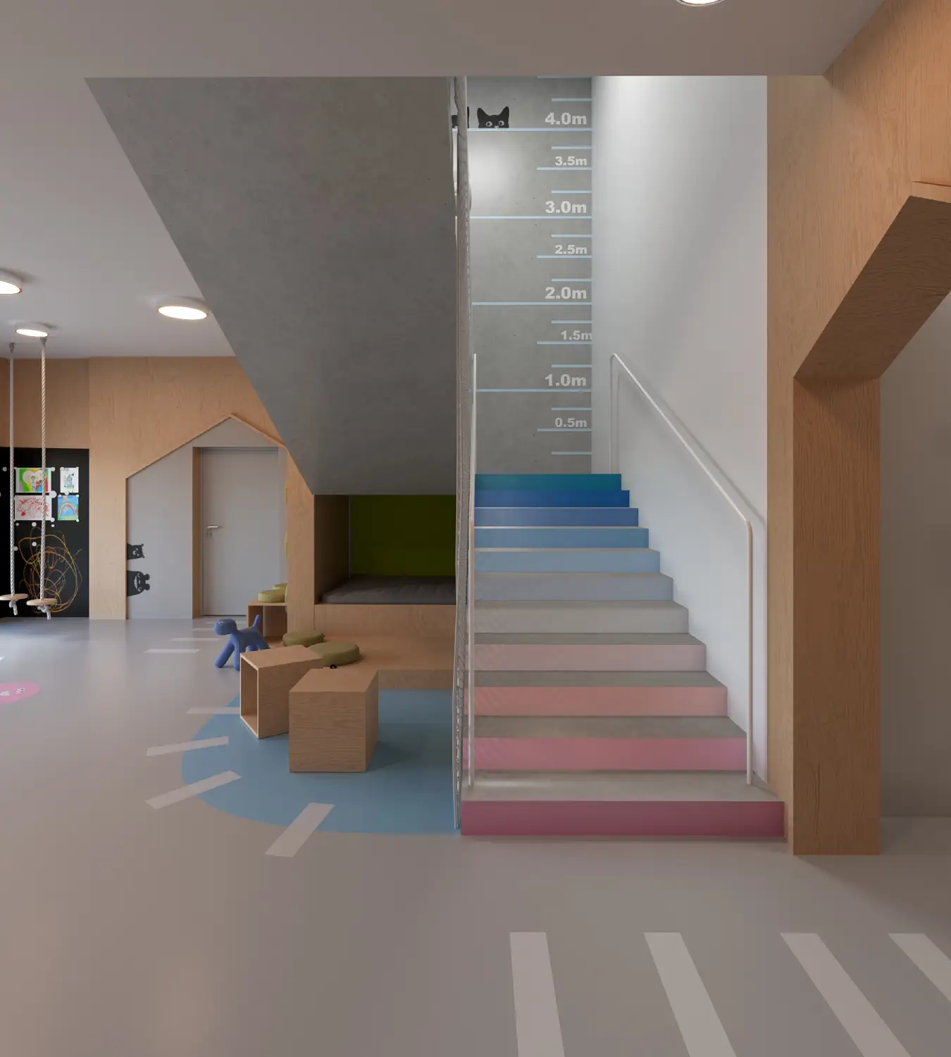 Projekt schodów w przedszkolu
